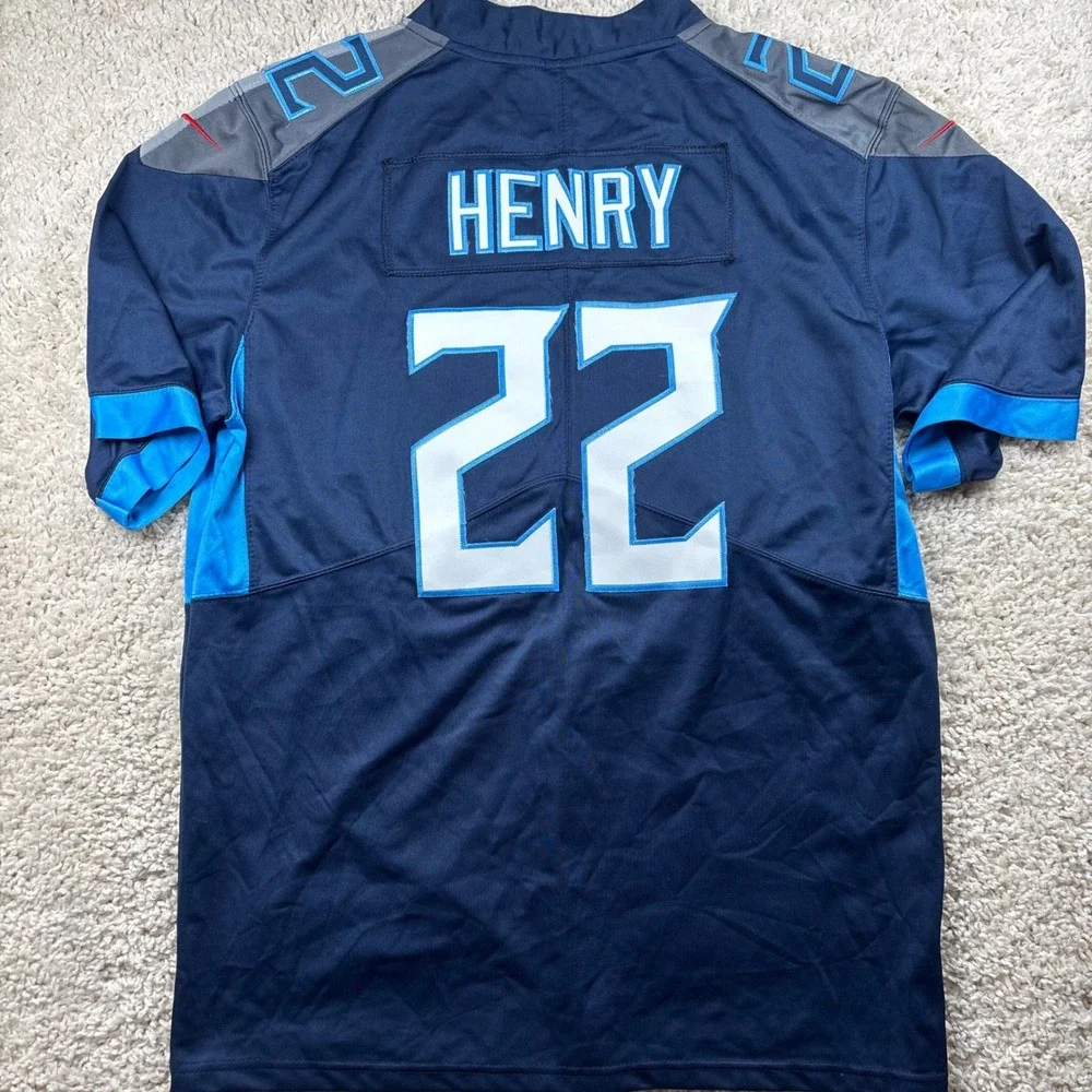 Nike On-Field Men Tennessee Titans Derrick Henry Jersey Large Navy Blue  NFL‎